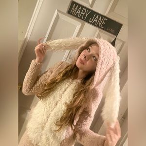 One piece sip up bunny onesie.